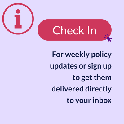 'Check In' with information graphic