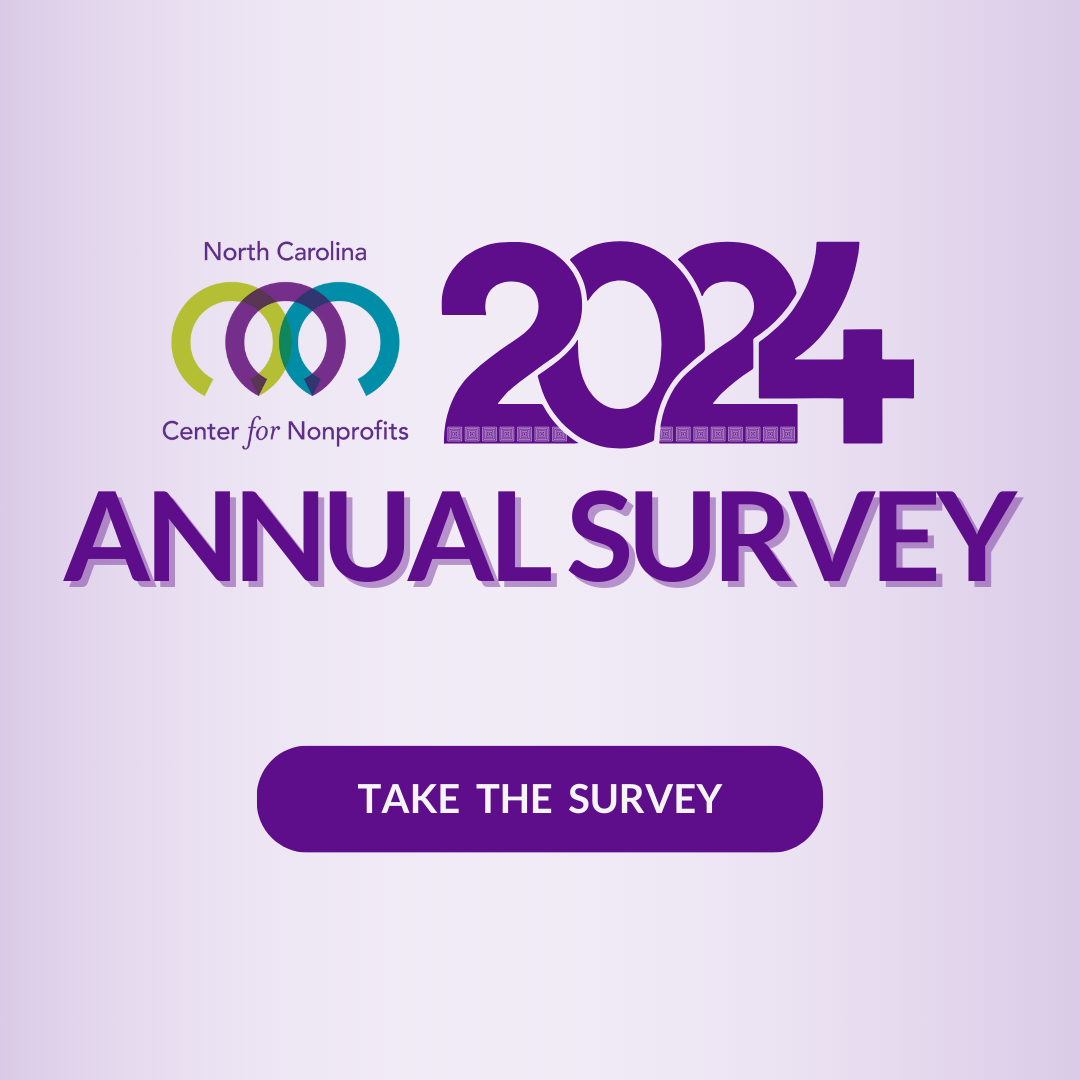 Lavender graphic for 2024 Annual Survey of the North Carolina Center for Nonprofits
