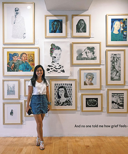 Jennifer Li _20 with Her Work.