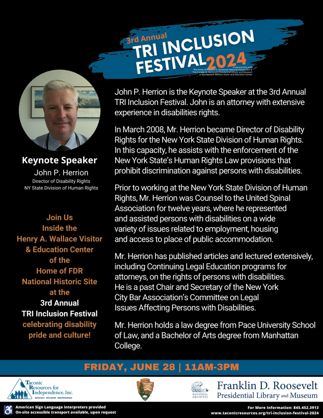 J. Herrion Bio- Speaker for 3rd Annual Inclusion Fest 2024
