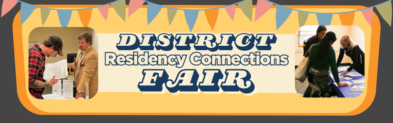 District Residency Connections Fair photo banner.