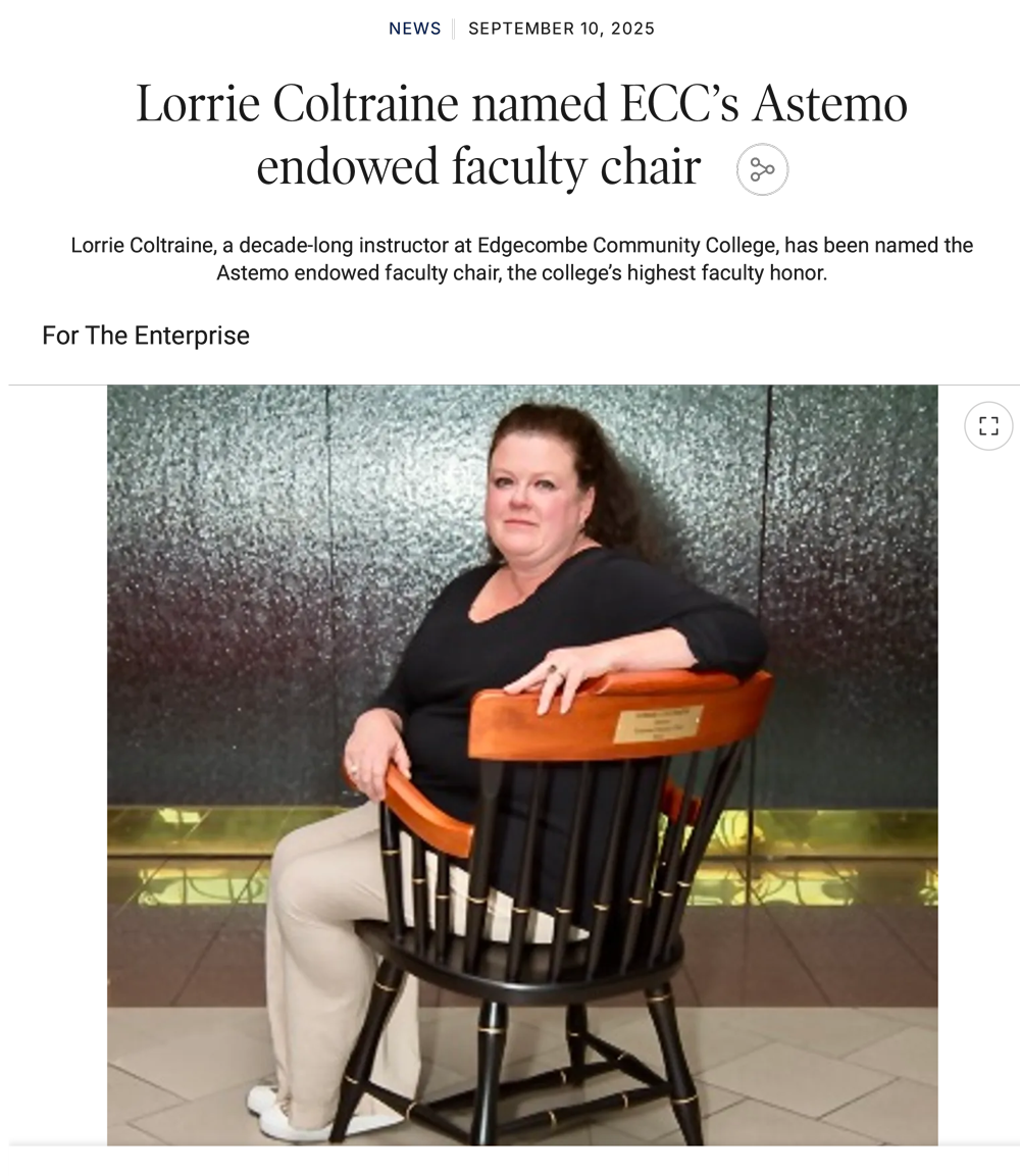 Article on Spring Hope Enterprise website