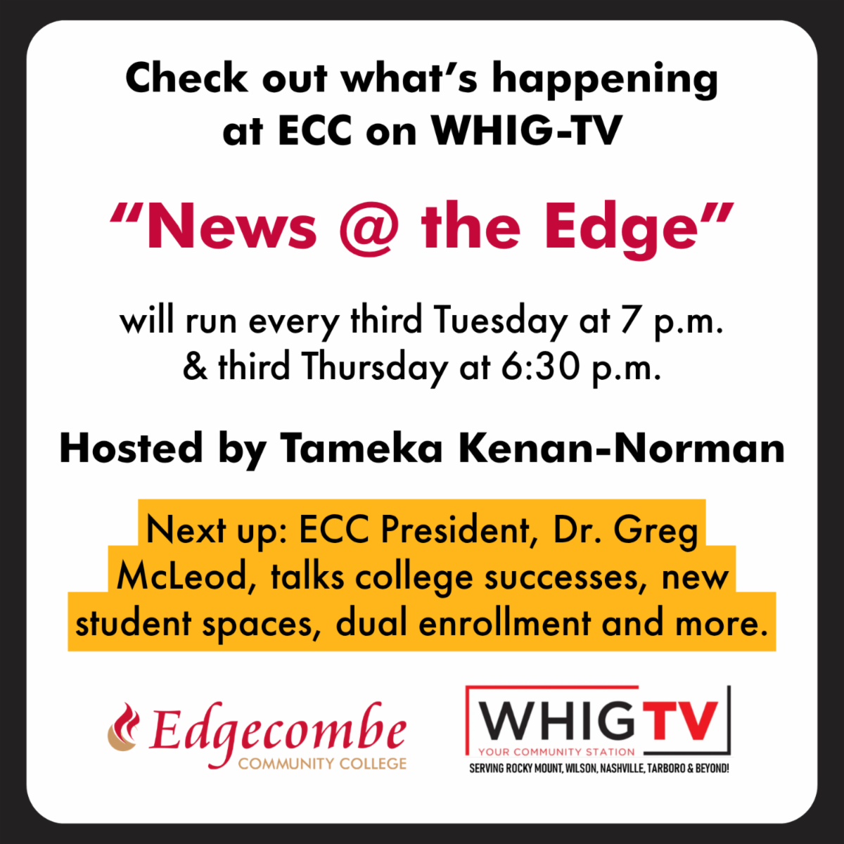 Up next on WHIG-TV: Dr. Greg McLeod