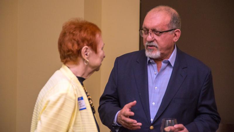 Dean with founder of La Voce magazine