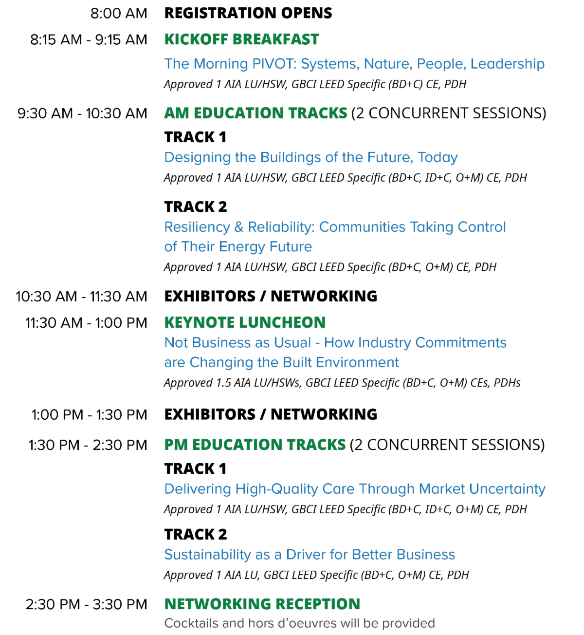 PIVOT Dayton Conference Agenda