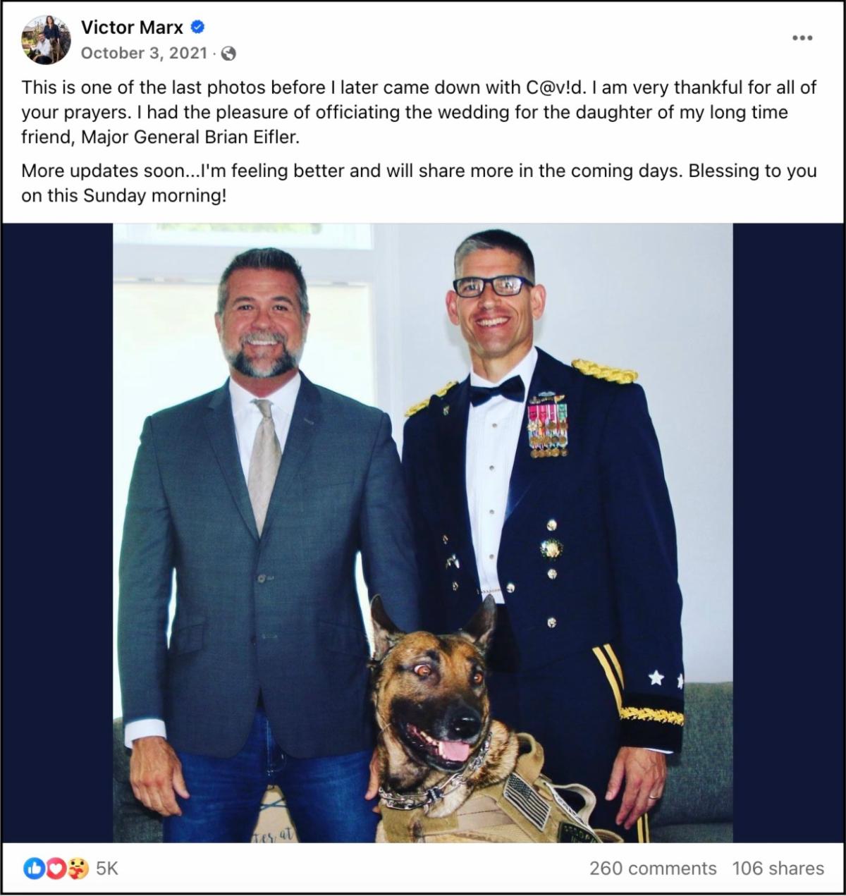 Victor Marx Facebook post 