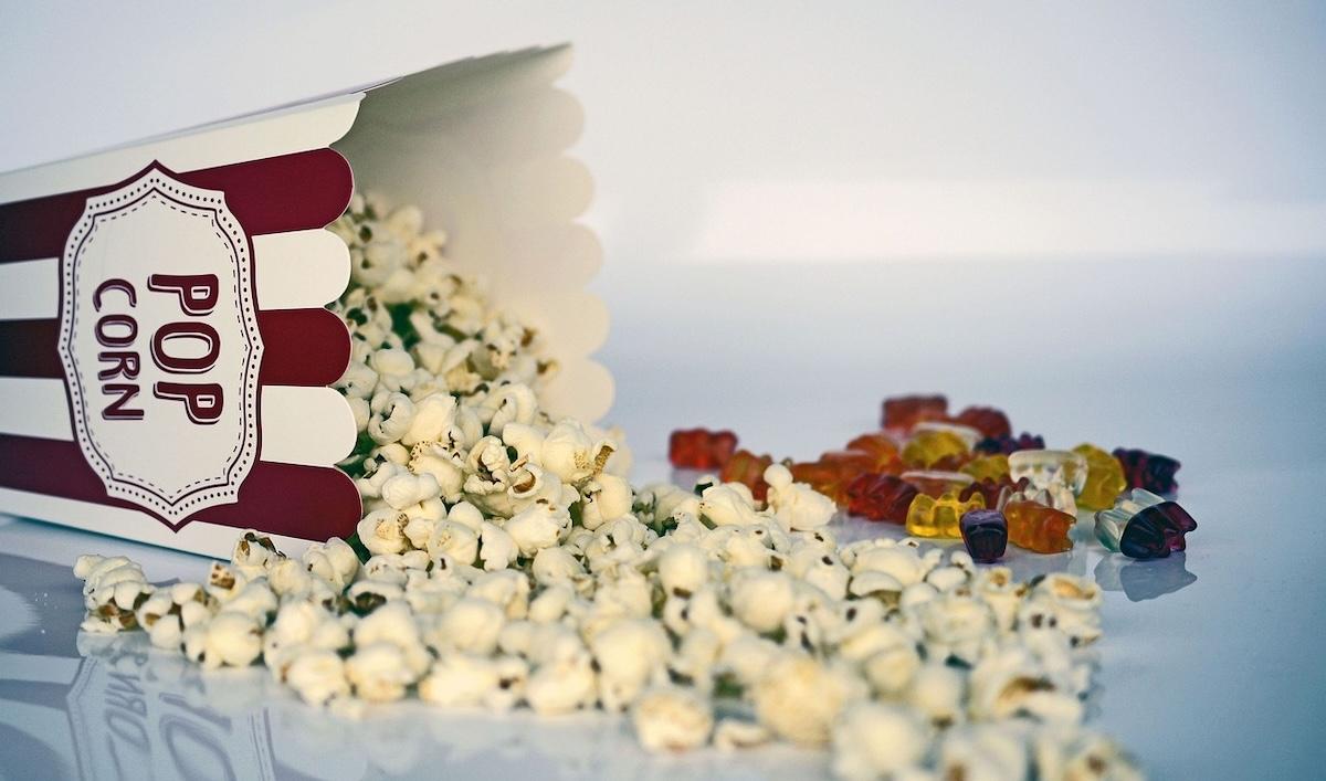 Spilled movie popcorn