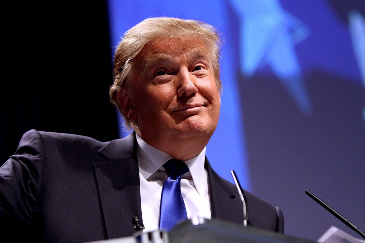 Donald Trump with smirking expression