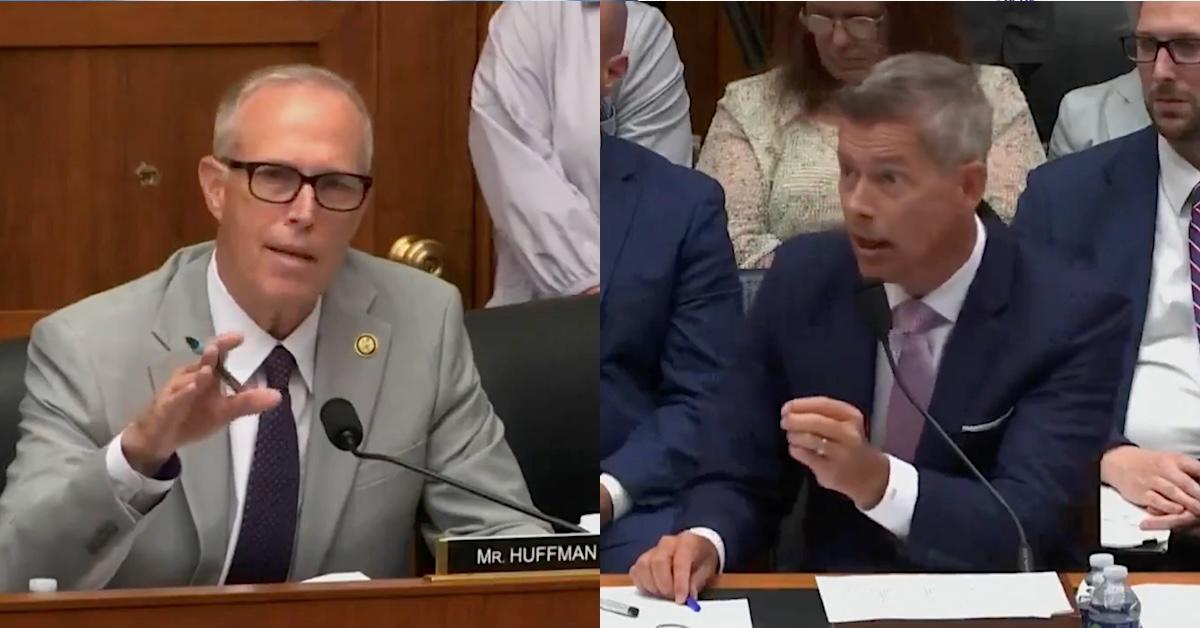Congressman Jared Huffman grilling Sean Duffy during House hearing