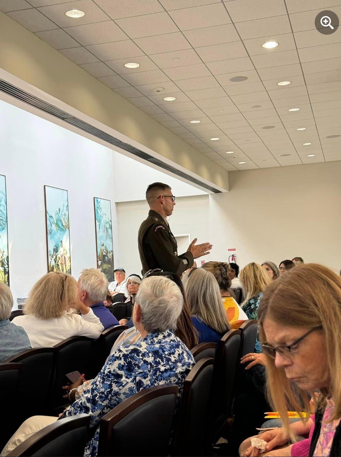 Indiana Canopy of Prayer Facebook post photo of Lieutenant General Eifler in uniform at NAR. gathering in Washington DC