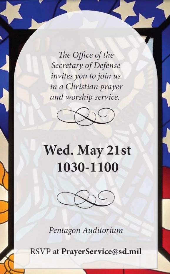 Pete Hegseth's invitation to Pentagon Christian prayer service e-mailed to Pentagon personnel