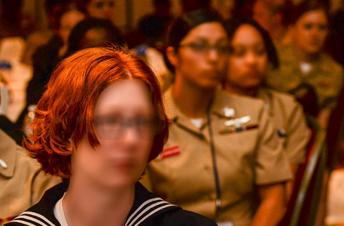 Group of female Navy sailors with faces blurred