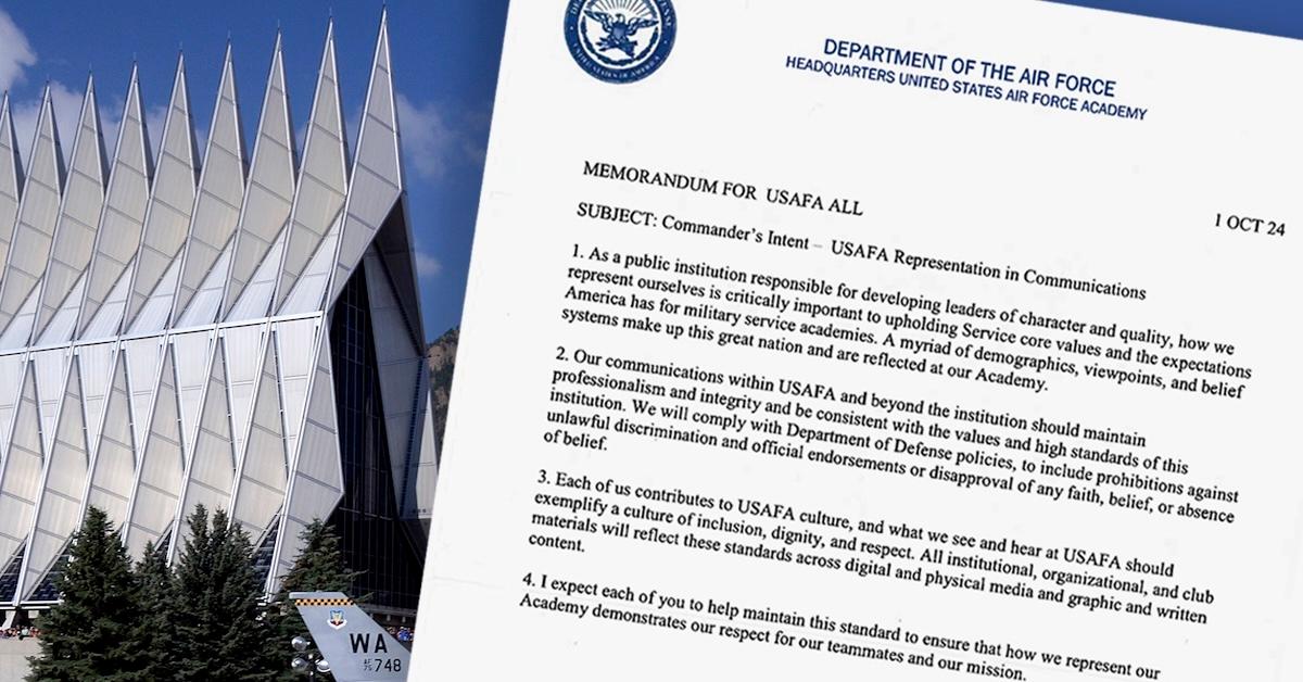 Superintendent's Memo with Air Force Academy Chapel in background