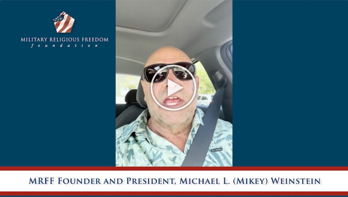 Still shot of Mikey Weinstein from video