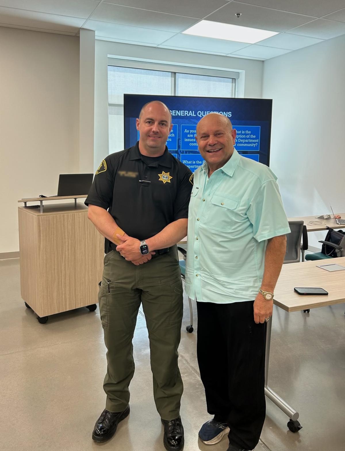 Mikey Weinstein with Bernalillo County Sheriff's Office deputies