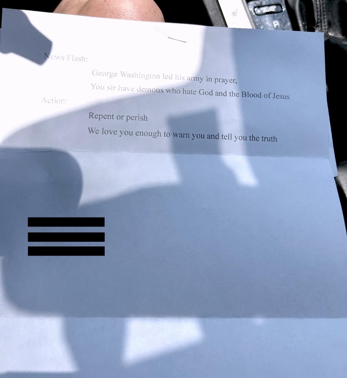 Photo of snail mail letter