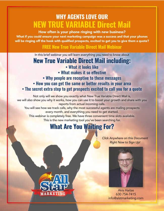 New True Variable Direct Mail