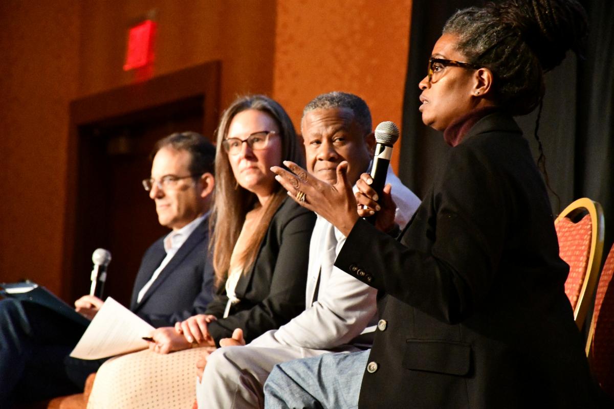 Speakers from the 2025 Colorado Opioid Abatement Conference speak on a panel