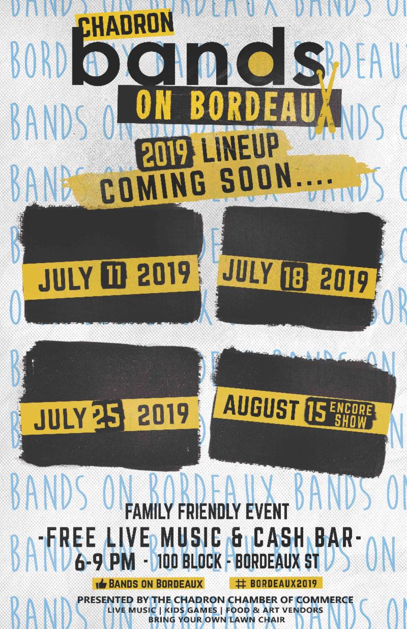 Bands on Bordeaux Chadron Chamber of Commerce, NE