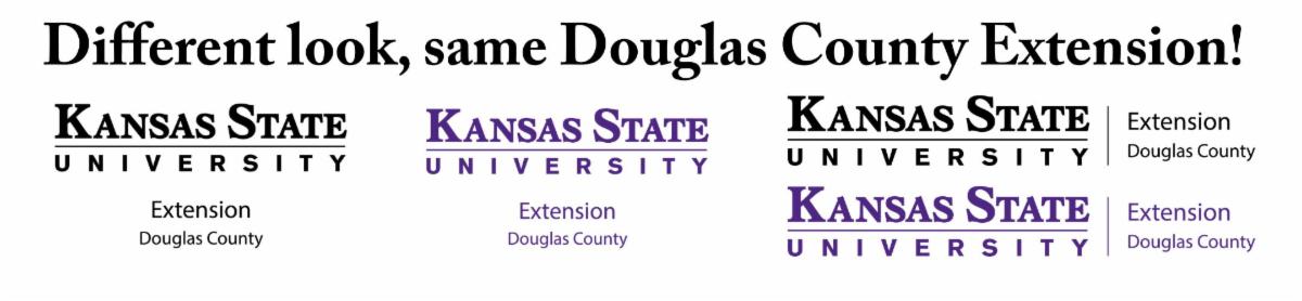 Different look same Douglas County Extension
four Kansas State University Extension Douglas County logos 