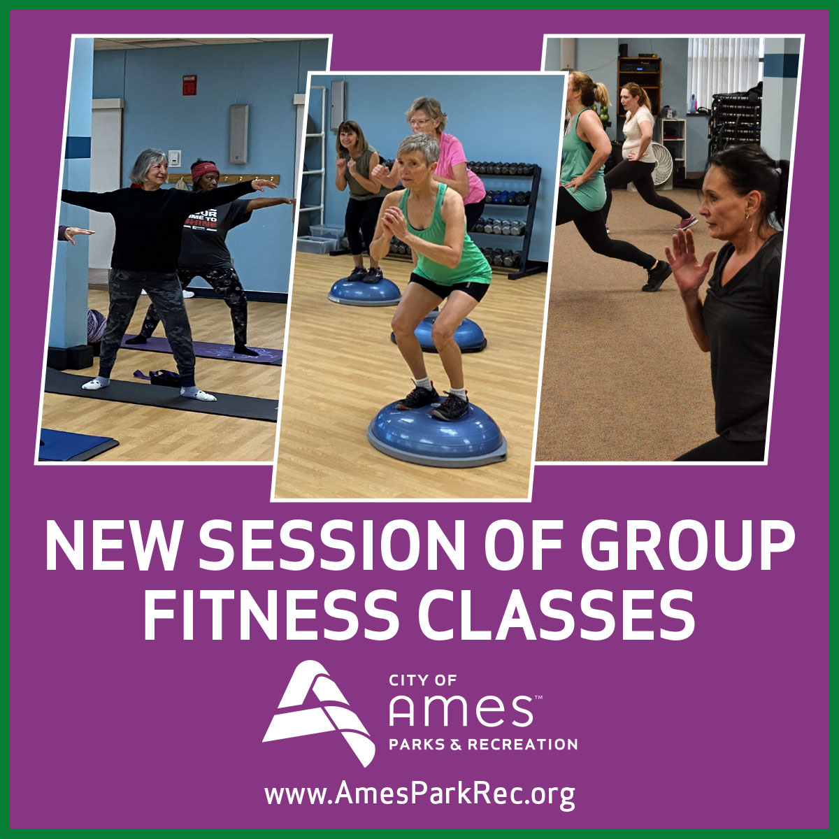 New Session of Group Fitness Classes announcement