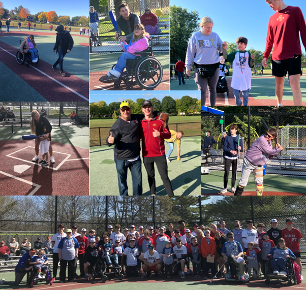 Miracle League participants and buddies.
