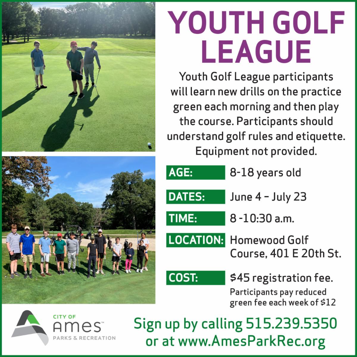 Youth golf league announcement