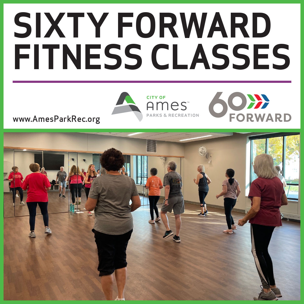 Sixty Forward Fitness Class Announcement