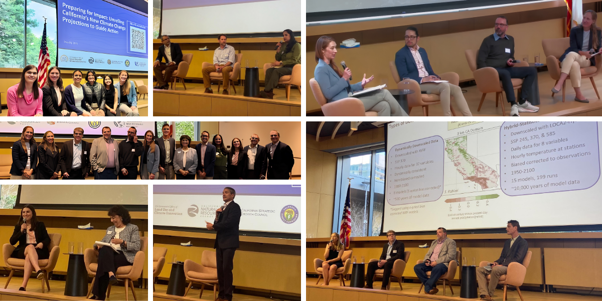 A collage of seven photos from the Fifth Assessment event.