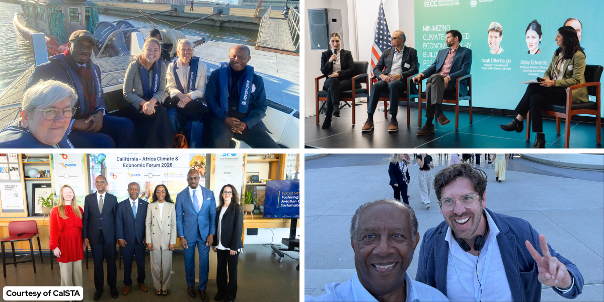 Four photo of LCI leaders at global climate events.