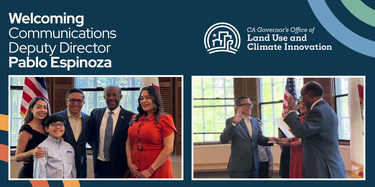 Photos of new Deputy Director of Communications Pablo Espinoza getting sworn in