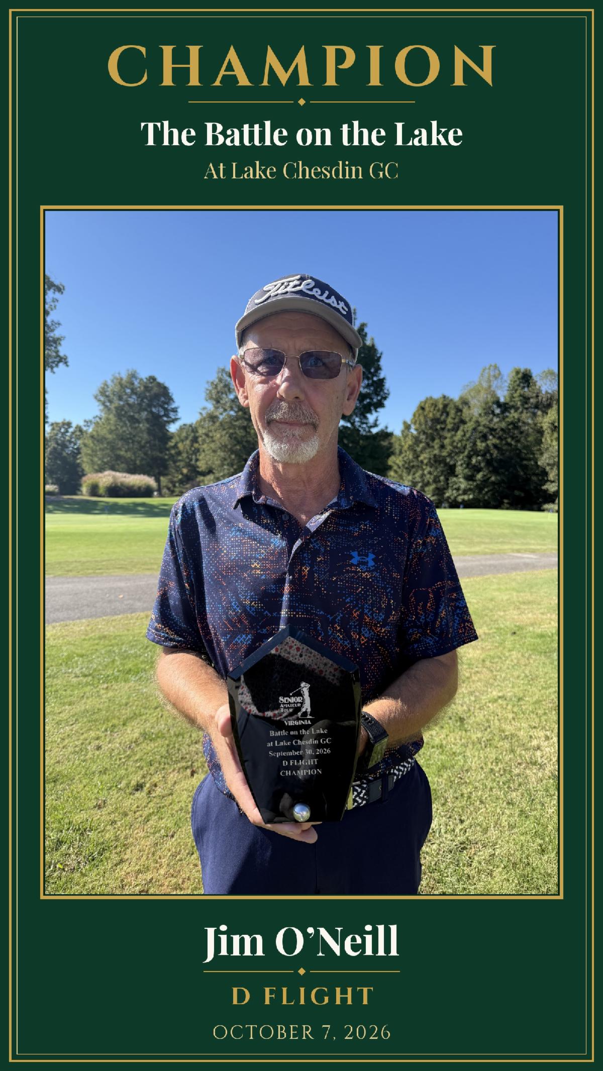 Jim O'Neill - D Flight Winner