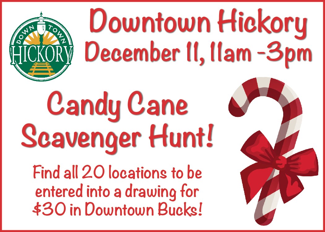 Downtown Hickory Candy Cane Scavenger Hunt