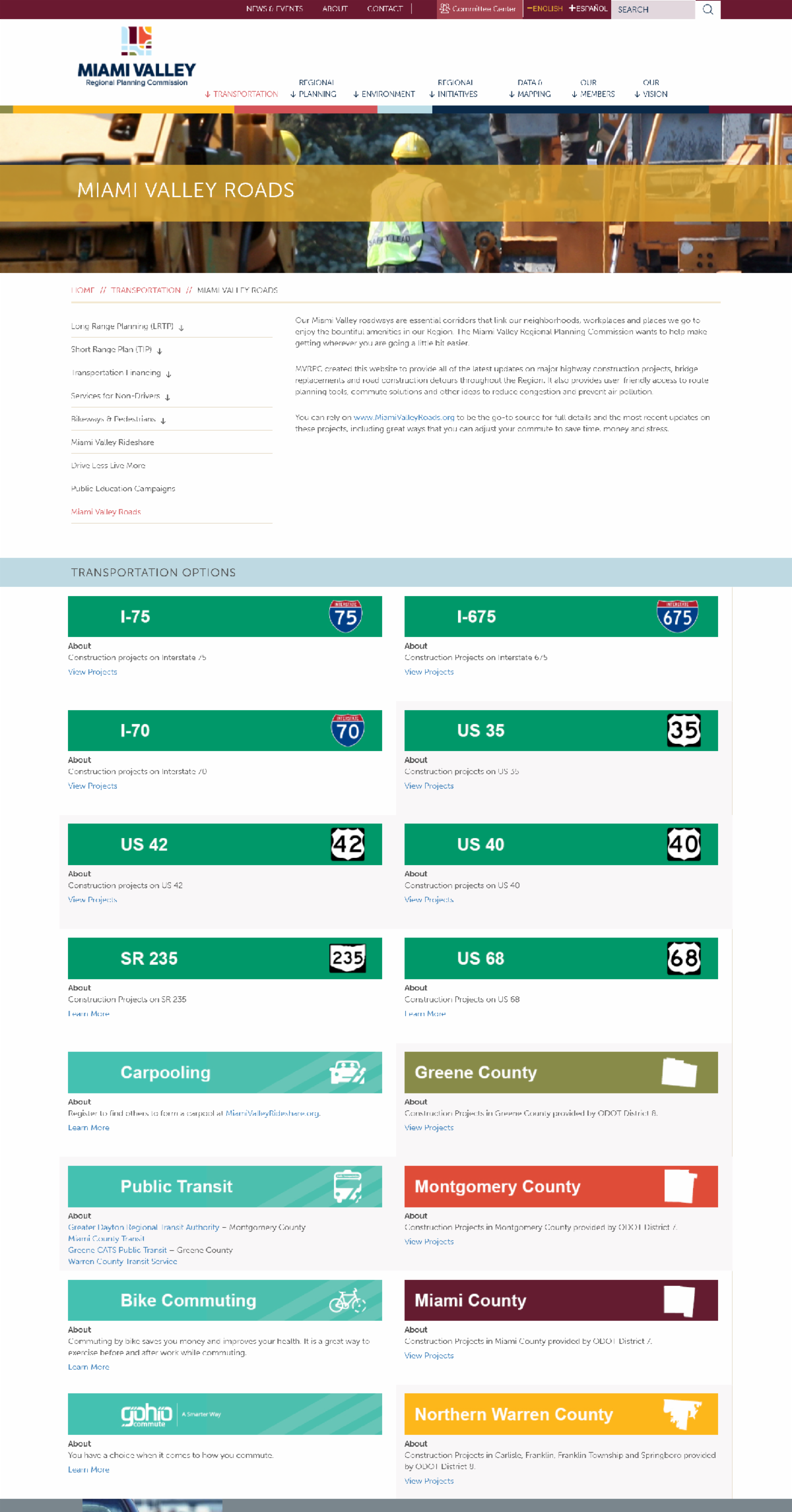 MiamiValleyRoads Website