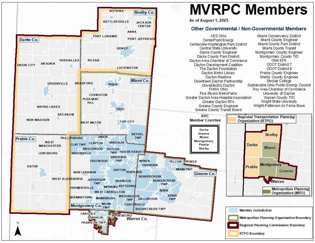 MVRPC Membership map as of August 7