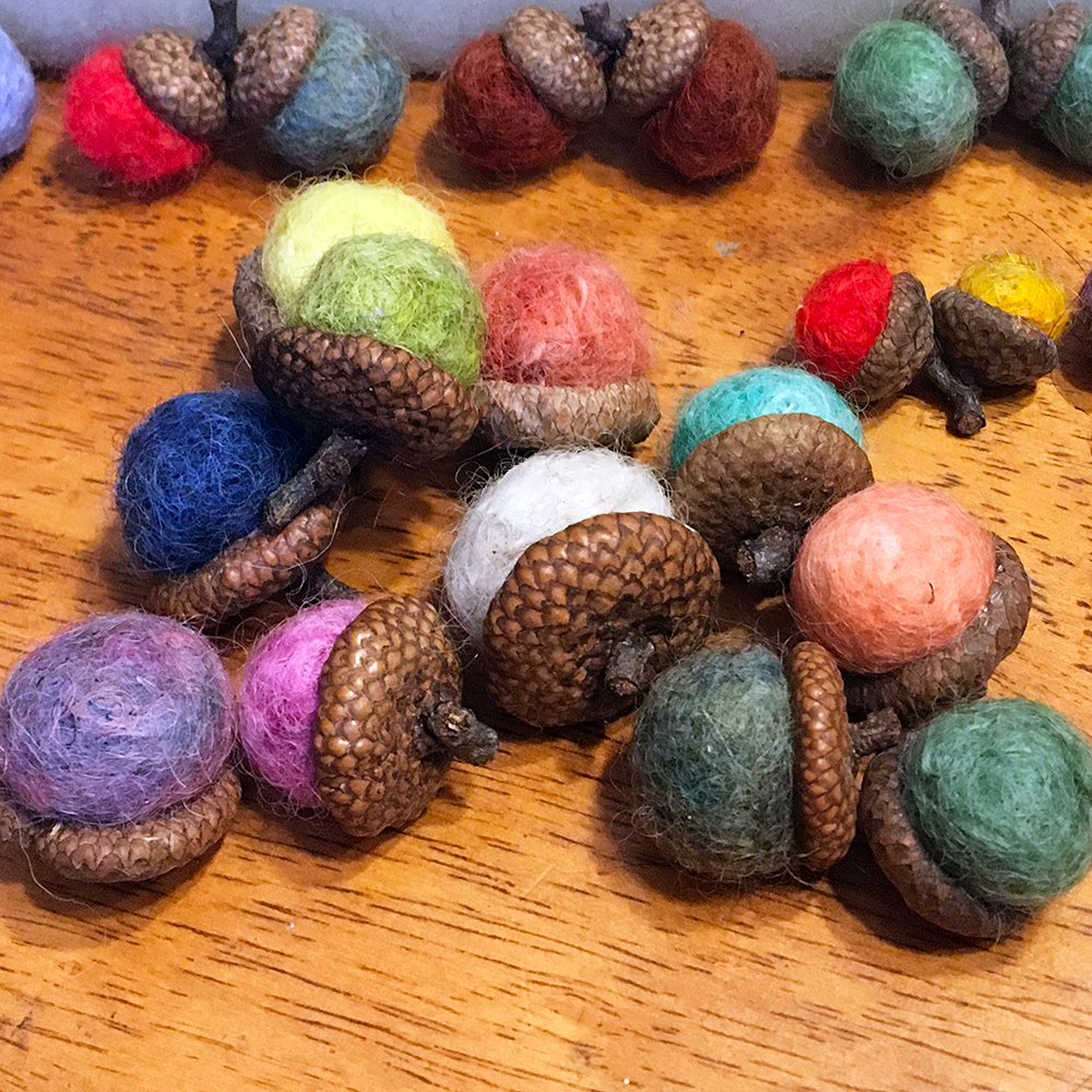 Needle Felted Acorn Workshop