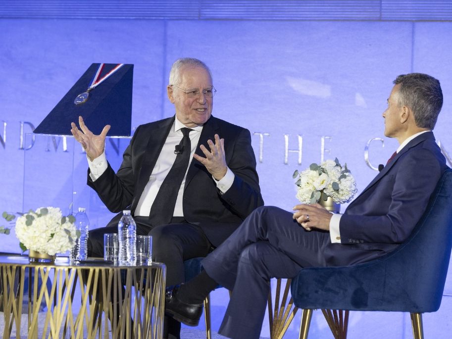 Ron Chernow (left) and Jeffrey Rosen (right)