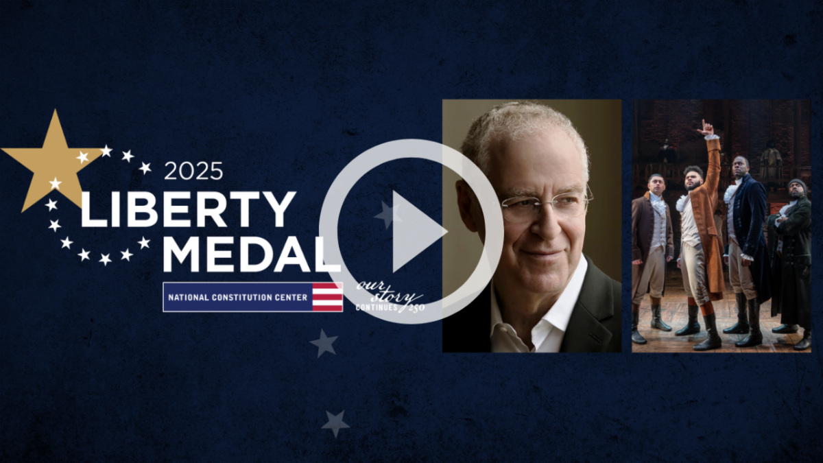 2025 Liberty Medal graphic featuring Ron Chernow