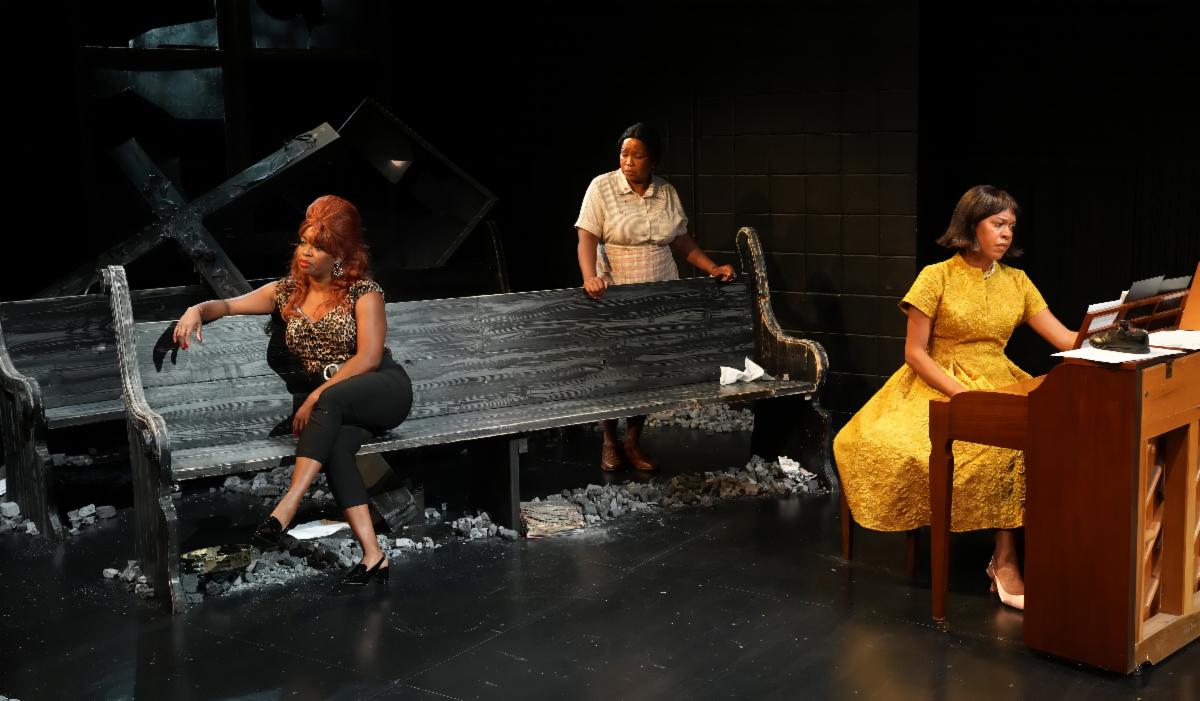 Traci Shannon, Aimee K. Bryant, and Erin Willis onstage in Nina Simone: Four Women