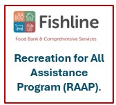 Fishline Recreation for All Assistance Program (RAAP) logo.