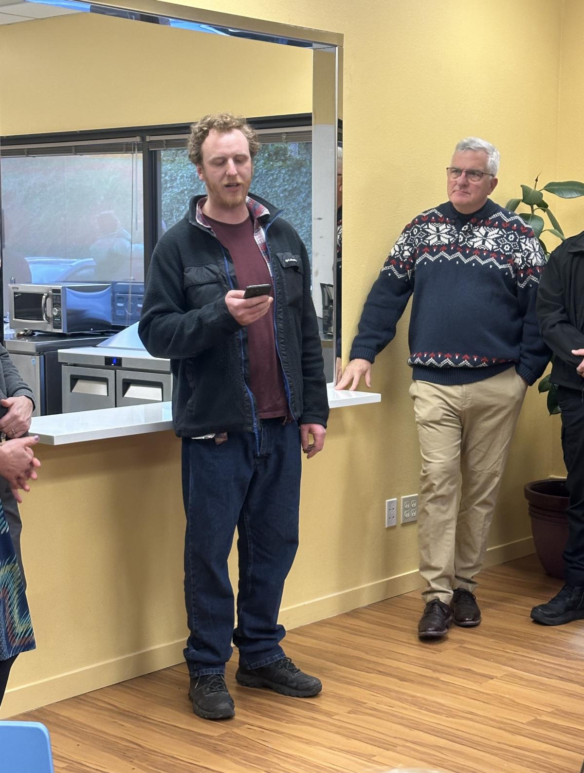 One of our members sharing his thoughts about the Recovery Center.