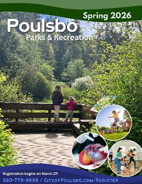Front cover of Poulsbo Park & Rec. Spring 2026 catalog.