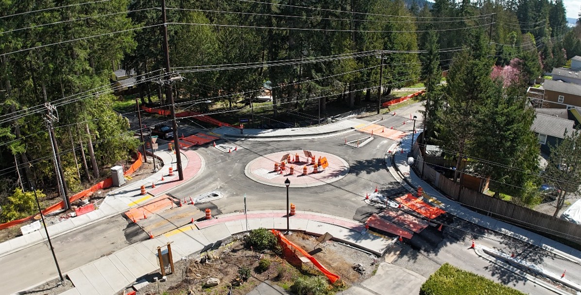 New roundabout construction.