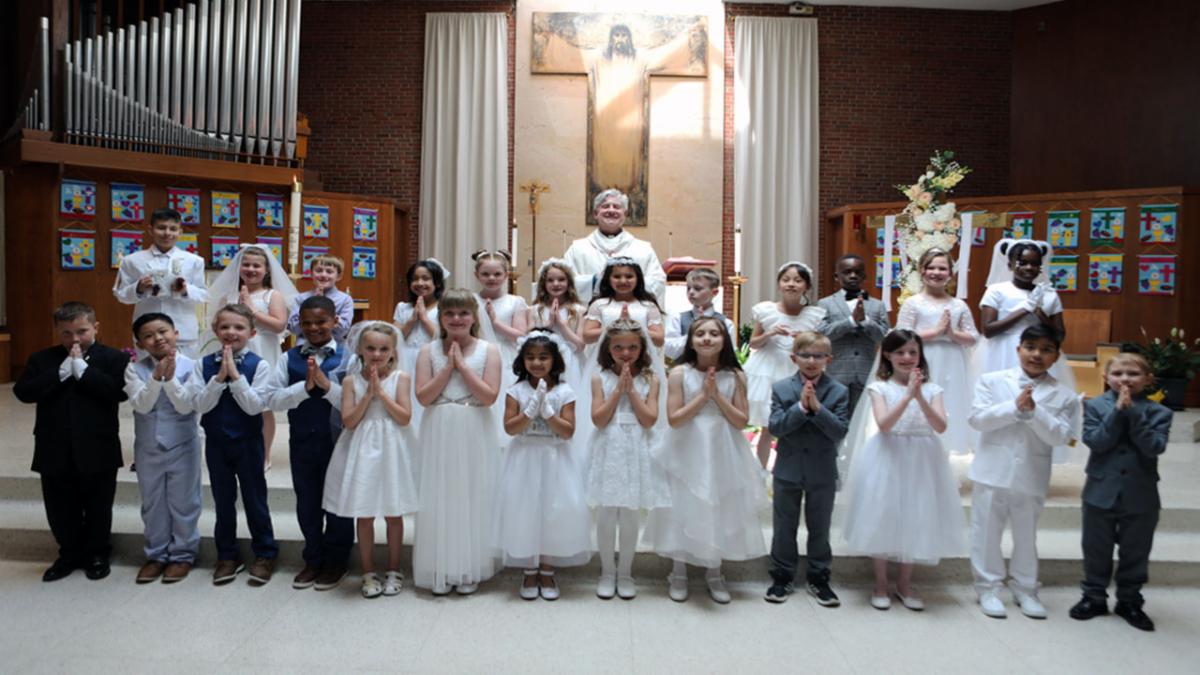 Photo of 2022 Borromeo Academy 2nd Grade First Communion at Saint Charles Borromeo Parish