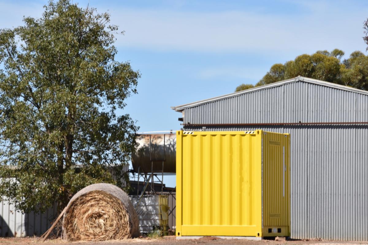 storage container at farm