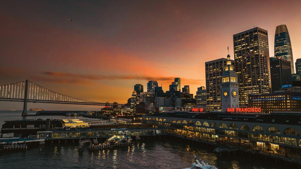 SF Downtown at Sunset