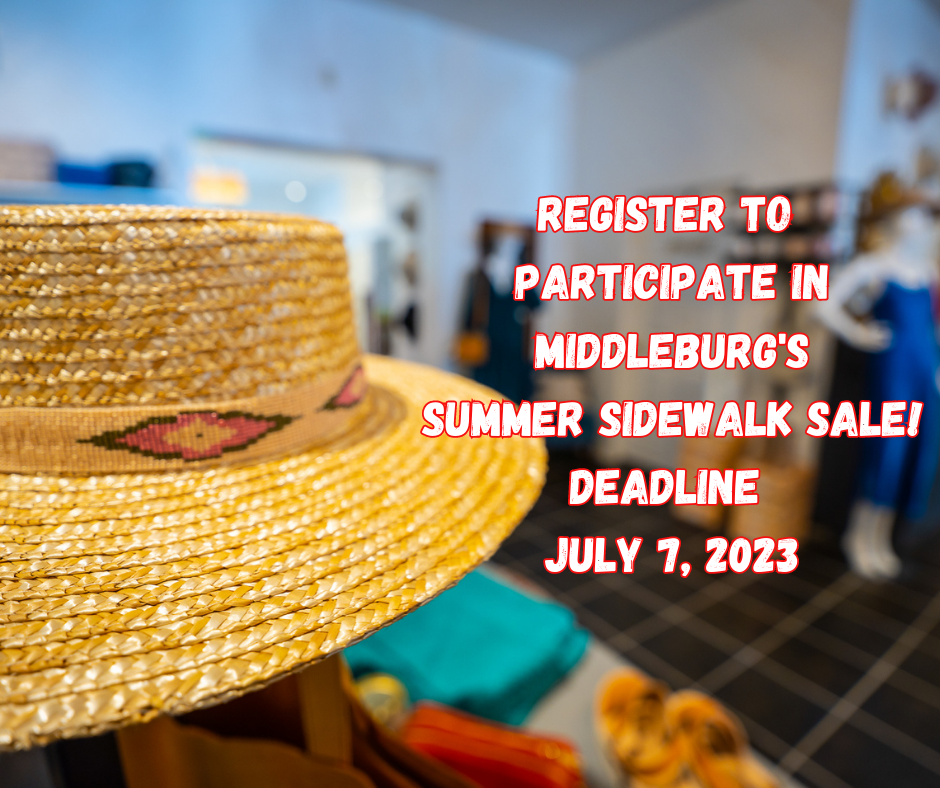 Register for Middleburg's Summer Sidewalk Sale!