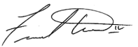 Rear Admiral Frank Thorp IV, USN (Ret.) Signature
