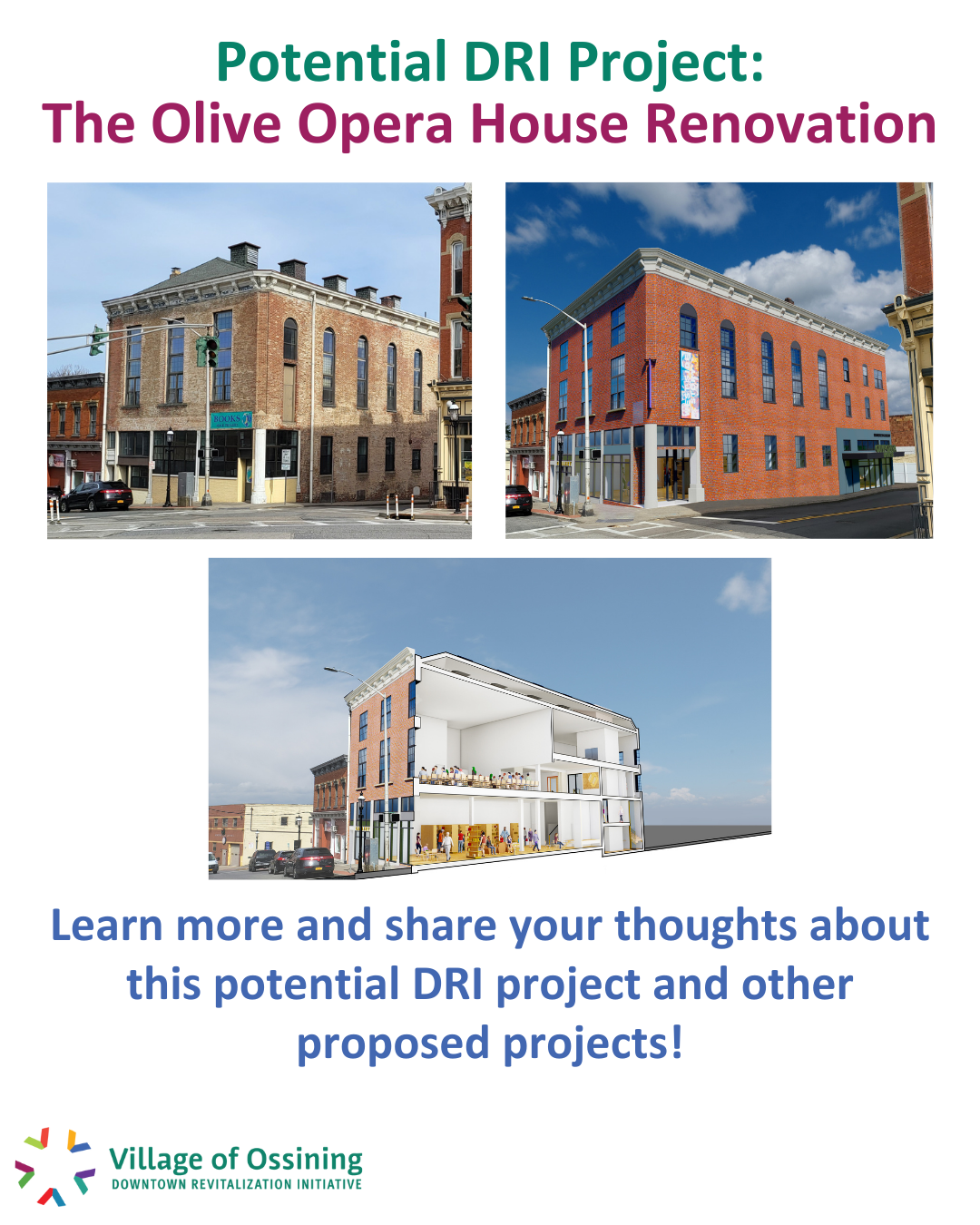 Village of Ossining DRI Have you provided your feedback for the