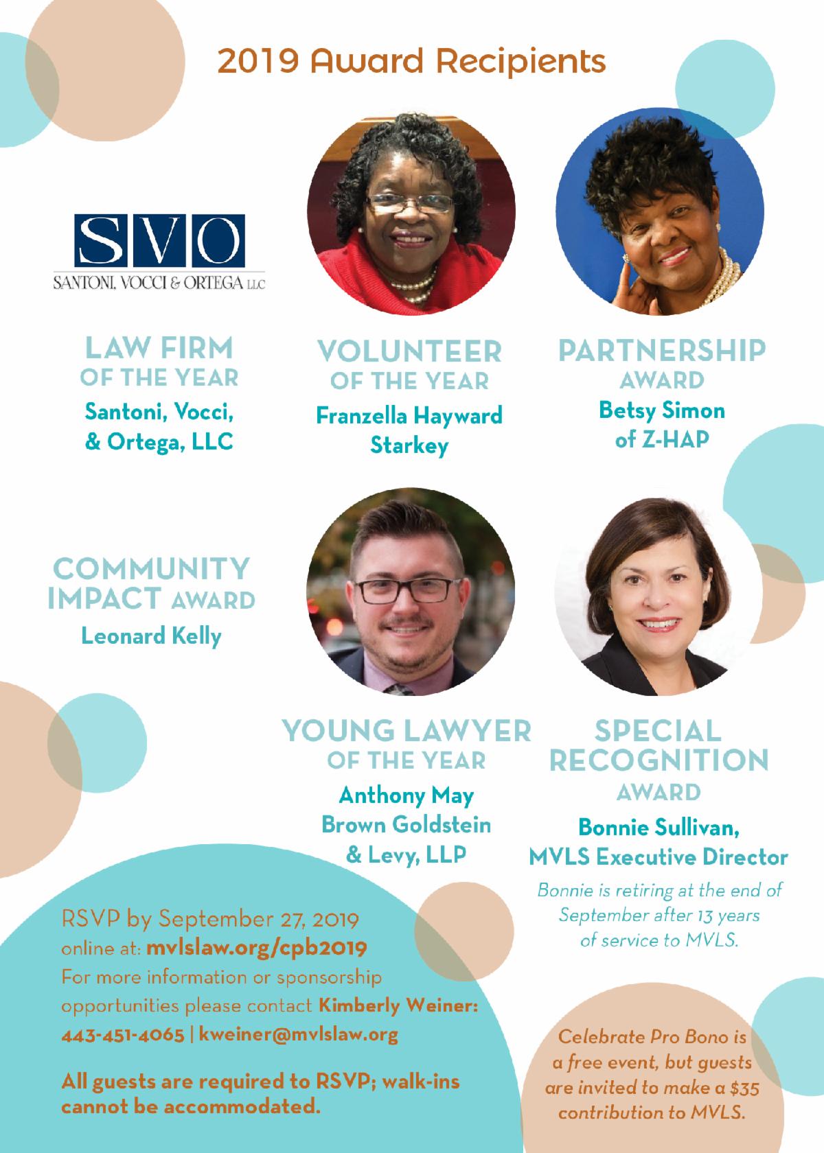 Celebrate Pro Bono Honorees
